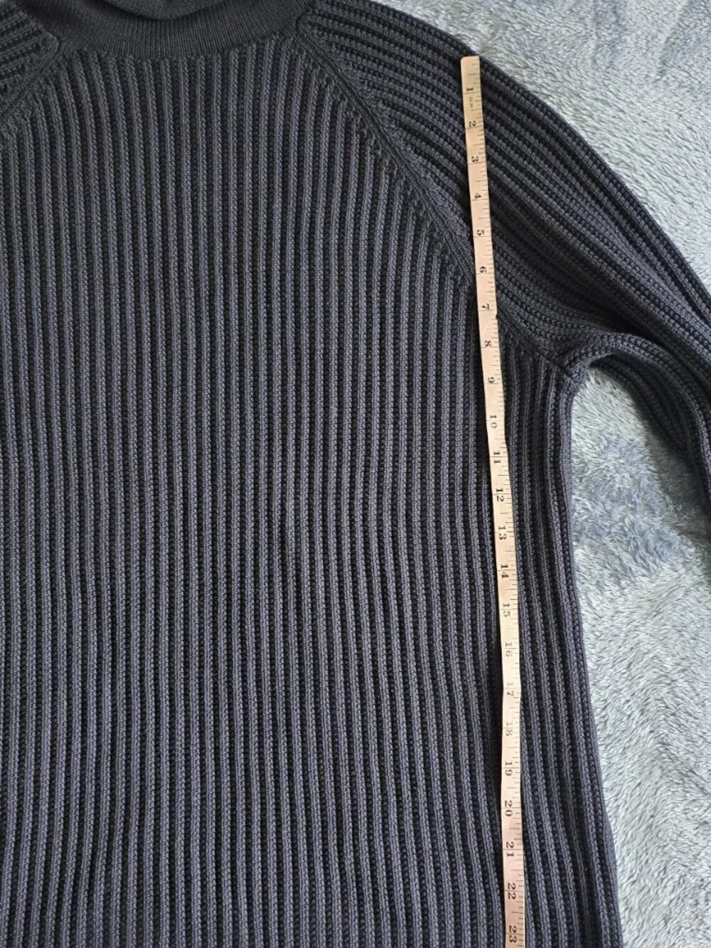 J.Crew Heritage Cotton Shaker Rib Rollneck Sweater NWT Navy Blue Small